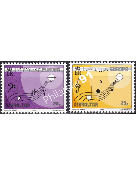 Gibraltar, n° 495 à 496, collection timbres Europe