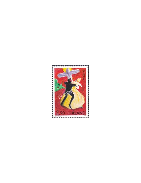 Timbre de Aland, n° 128, collection timbres Europe