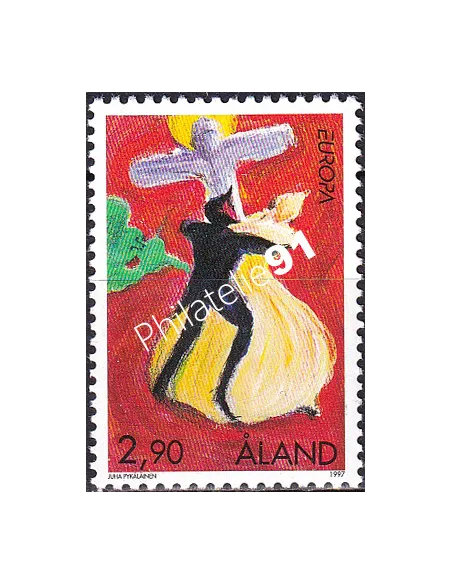 Timbre de Aland, n° 128, collection timbres Europe