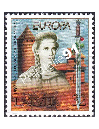 Lettonie, n° 416, collection timbres Europe