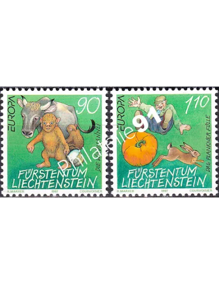 Liechtenstein, n° 1086 à 1087, collection timbres Europe