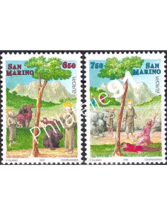 Timbres de ST-MARIN n° 1497 à 1498, collection timbres Europe