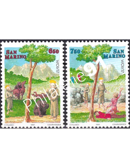 Timbres de ST-MARIN n° 1497 à 1498, collection timbres Europe