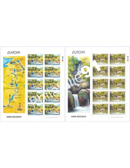 Irlande, n° 1345 à 1346, en 2 Feuilles, collection timbres Europe