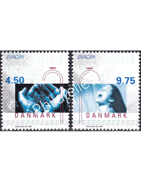 Danemark, n° 1280 à 1281, collection timbres Europe