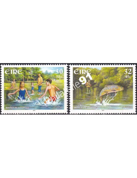 Irlande, n° 1345 à 1346, collection timbres Europe