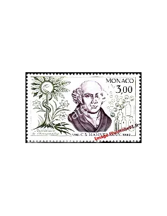Timbre de MONACO n° 1739 - S. Hahnemann - Bicentenaire de la découverte de l'homéopathie
