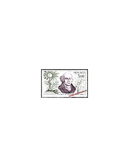 Timbre de MONACO n° 1739 - S. Hahnemann - Bicentenaire de la découverte de l'homéopathie