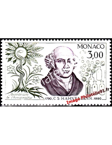 Timbre de MONACO n° 1739 - S. Hahnemann - Bicentenaire de la découverte de l'homéopathie