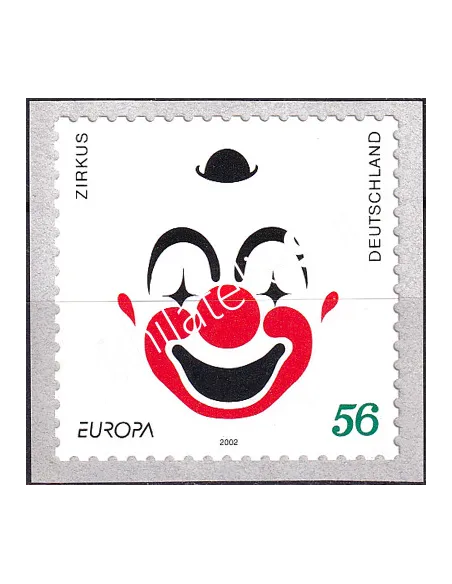 Timbre d'Allemagne n° 2100, adhésif, Le cirque, timbres Europa
