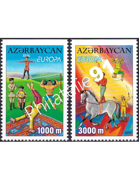 Azerbaïdjan, n° 431a à 432a, ND en haut, collection timbres Europe