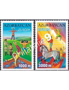 Azerbaïdjan, n° 431b à 432b, ND en haut, collection timbres Europe