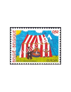 Timbre de Belgique n° 3064, Le cirque, collection timbres Europe