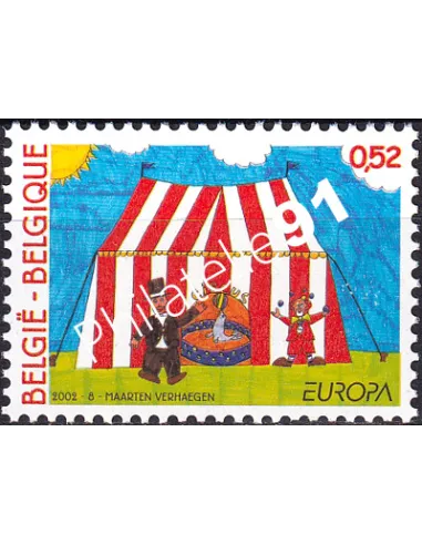 Timbre de Belgique n° 3064, Le cirque, collection timbres Europe