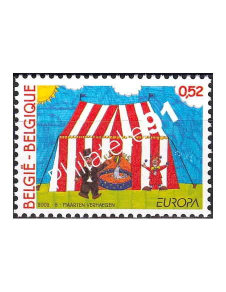 Timbre de Belgique n° 3064, Le cirque, collection timbres Europe