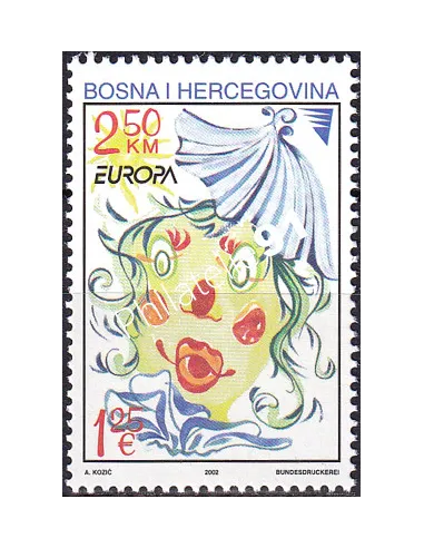 Timbre de Bosnie-Herzégovine n° 372,Le cirque, timbre Europa
