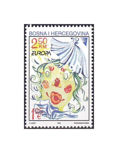 Timbre de Bosnie-Herzégovine n° 372,Le cirque, timbre Europa