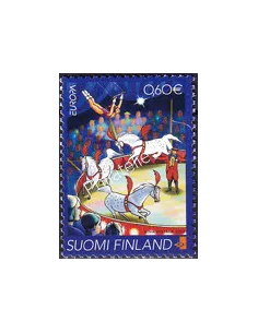 Timbre de Finlande n° 1589, Le cirque, collection timbres Europa
