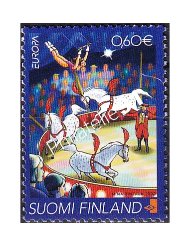 Timbre de Finlande n° 1589, Le cirque, collection timbres Europa