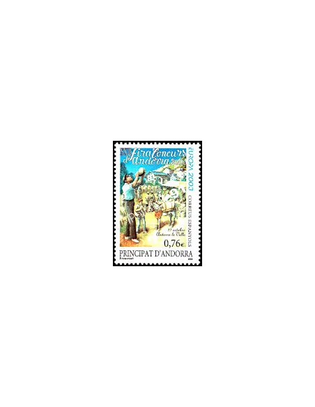 Timbre d'Andorre Espagnol n° 291, EUROPA 2003, collection timbre Europe