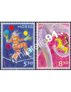 Norvège, n° 1389 à 1390, collection timbres Europe