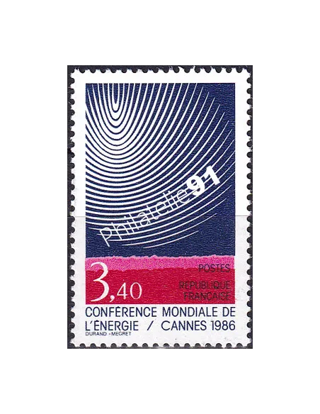 Timbre n° 2445 - Conférence mondiale de l'énergie, à Cannes