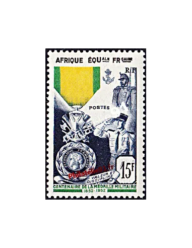 Timbre d'AEF n° 229. Centenaire de la Médaille militaire française