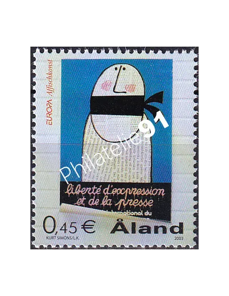 Aland, n° 223, collection timbres Europe
