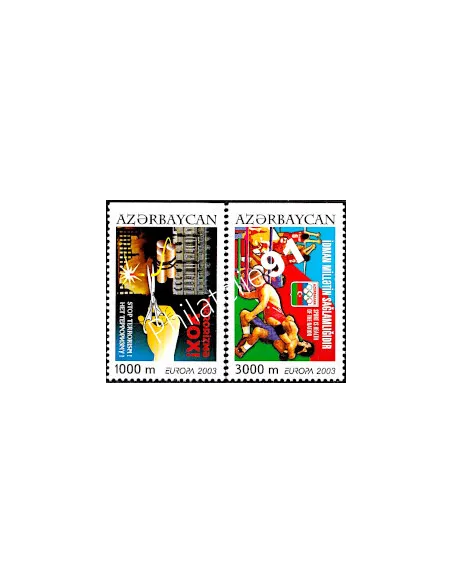 Timbre d'Azerbaïdjan n° 460a-461a, EUROPA 2003, collection timbre Europe