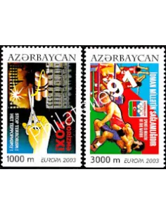 Timbre d'Azerbaïdjan n° 460b-461b, EUROPA 2003, collection timbre Europe