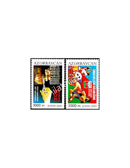 Timbre d'Azerbaïdjan n° 460b-461b, EUROPA 2003, collection timbre Europe