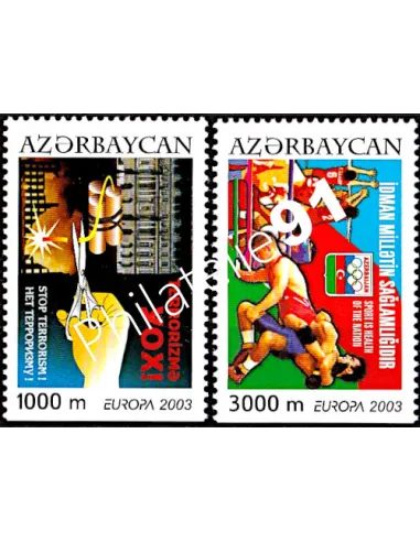 Timbre d'Azerbaïdjan n° 460b-461b, EUROPA 2003, collection timbre Europe