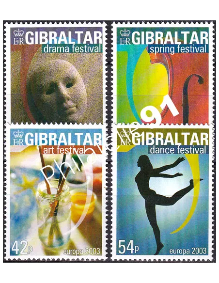 Gibraltar, n° 1033 à 1036, collection timbres Europe