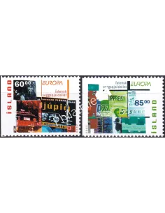 Islande, n° 966a à 967a, ND à gauche, timbres d'Europe