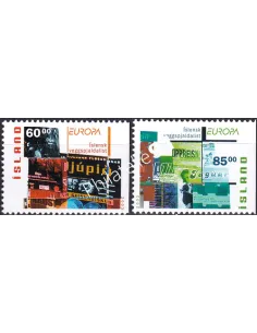 Islande, n° 966b à 967b, ND à droite, timbres d'Europe