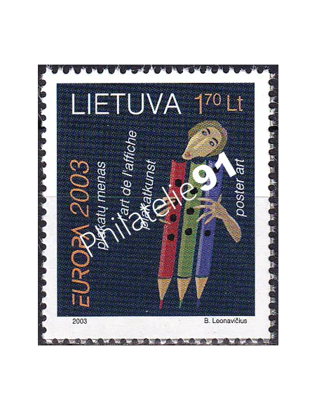 Lituanie, n° 714, collection timbres Europe