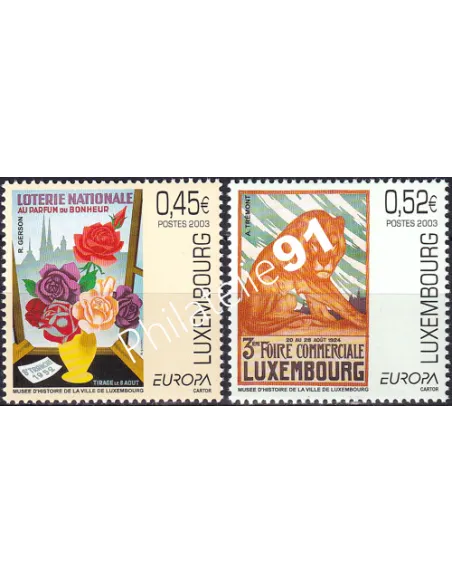 Luxembourg, n° 1557 à 1558, collection timbres Europe