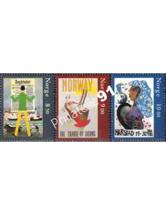 Norvège, n° 1422 à 1424, collection timbres Europe