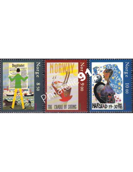 Norvège, n° 1422 à 1424, collection timbres Europe