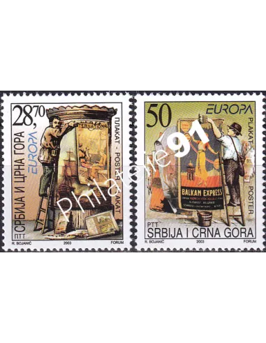Serbie & Monténégro, n° 2956 à 2957, collection timbres Europe
