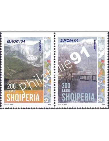 Albanie, n° 2703a à 2704a, Paire, ND en haut,  timbres Europe