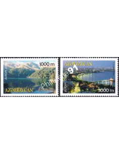 Azerbaïdjan, n° 489a à 490a, ND à gauche, collection timbres Europe