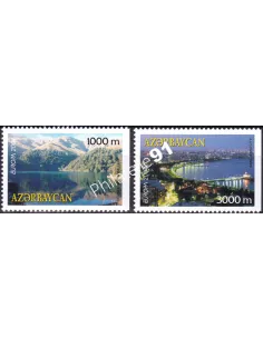 Azerbaïdjan, n° 489b à 490b, ND à droite, collection timbres Europe