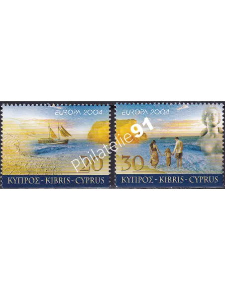 Chypre, n° 1043b à 1044b, ND en bas, collection timbres Europe