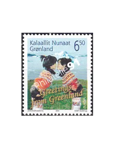 Timbre de Groenland n° 401, Les vacances, collection timbres Europa