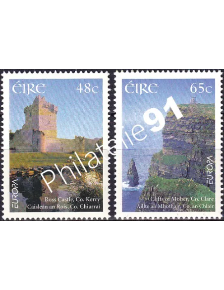 Irlande, n° 1582 à 1583, collection timbres Europe