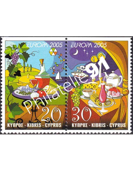 Chypre, n° 1066 à 1067, Paire, ND en haut, collection timbres Europe
