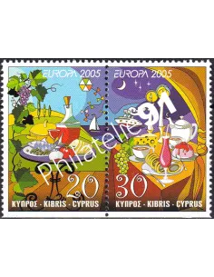 Chypre, n° 1066 à 1067, Paire, ND en bas, collection timbres Europe