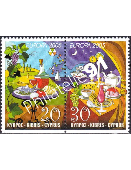 Chypre, n° 1066 à 1067, Paire, ND en bas, collection timbres Europe
