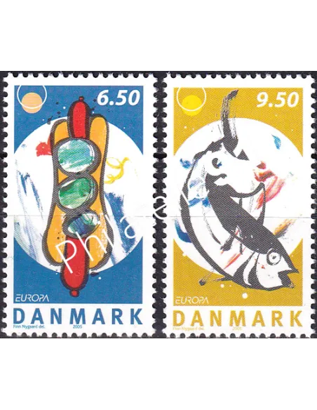 Danemark, n° 1408 à 1409, collection timbres Europe